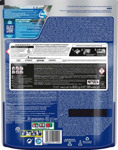 Капсулы для ПММ Finish QUANTUM All in 1 80 шт.