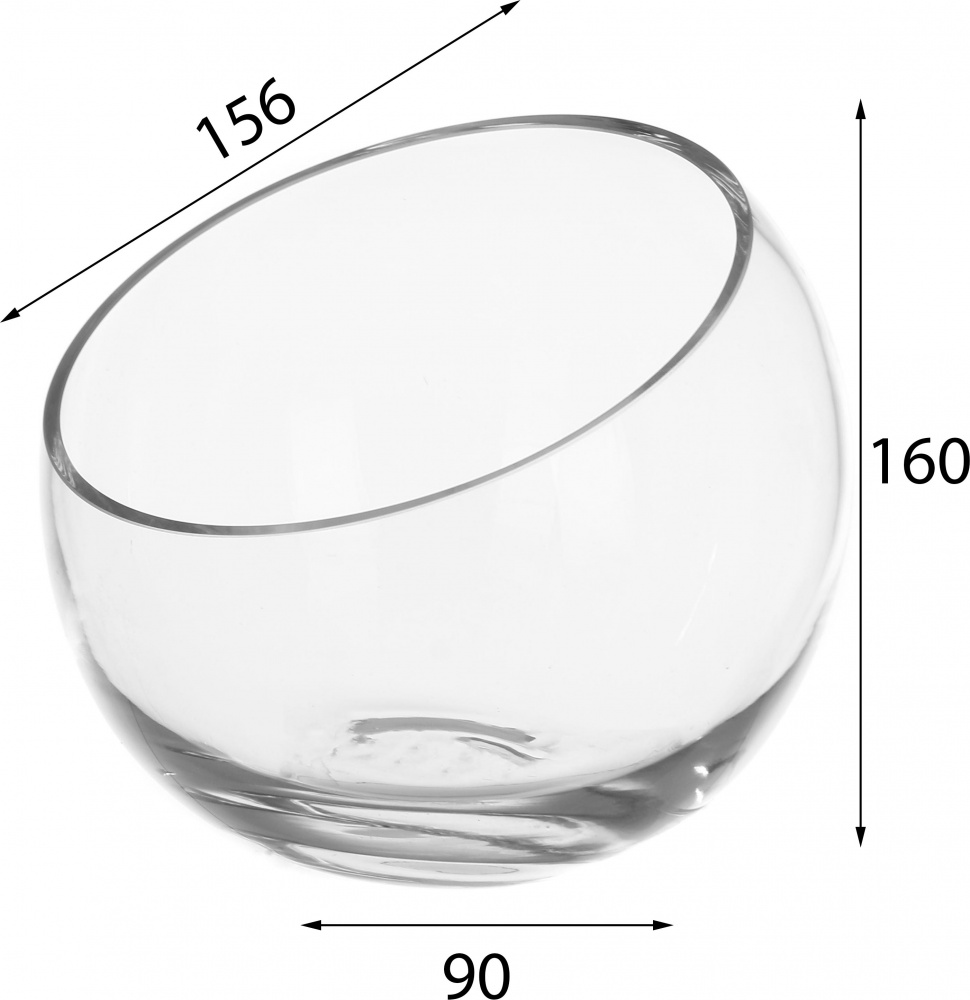 Ваза скляна Wrzesniak Glassworks 15-1447K 17 см прозора 15-1447K