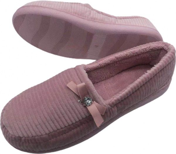 Тапки домашние La Nuit Велюр страйп р. 38-39 розовый 
