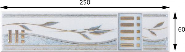 Плитка Керам-Деко Сієста блакитний фриз 03 6x25 