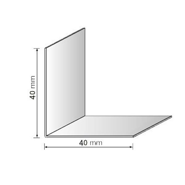 Уголок декоративный ПВХ белый 40x40x2750 мм