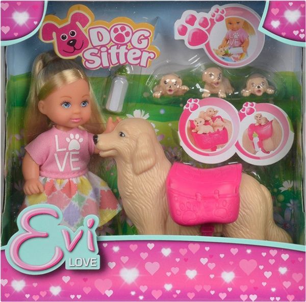 Кукольный набор Simba Эви Няня для щенков с аксессуарами