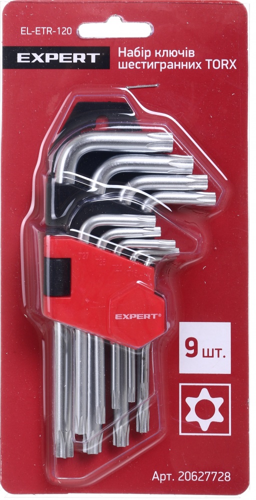 Набор ключей Expert шестигранная TORX T10-T50 9 шт. EL-ETR-120