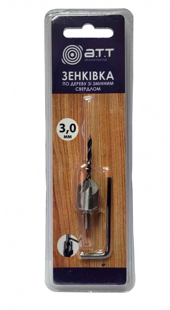 Зенківка A.T.T. по дереву зі змінним свердлом 3,0 мм