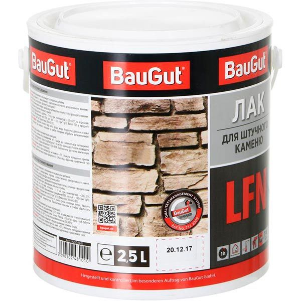 Лак для искусственного камня LFN BauGut полумат 2,5 л прозрачный