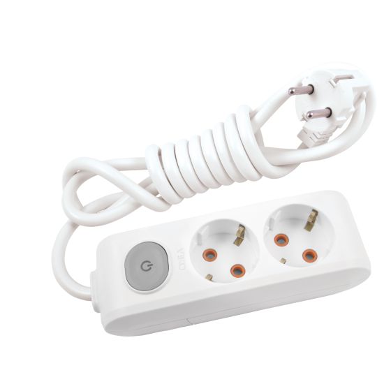 Удлинитель Viko Multi-Let с заземлением 2 гн. белый 2 м 90118202 