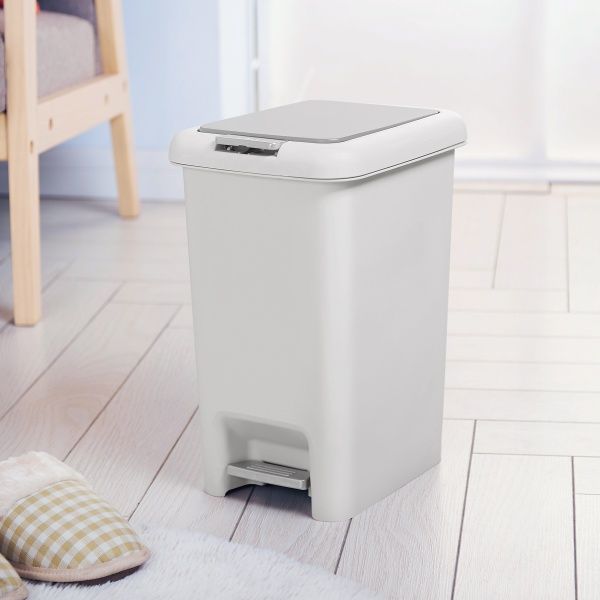 Відро з кришкою MVM BIN-01 сірий 10 л 