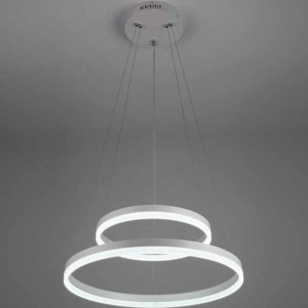 Люстра світлодіодна Strotskis Saturn пульт ДУ 64 Вт білий 90078/2