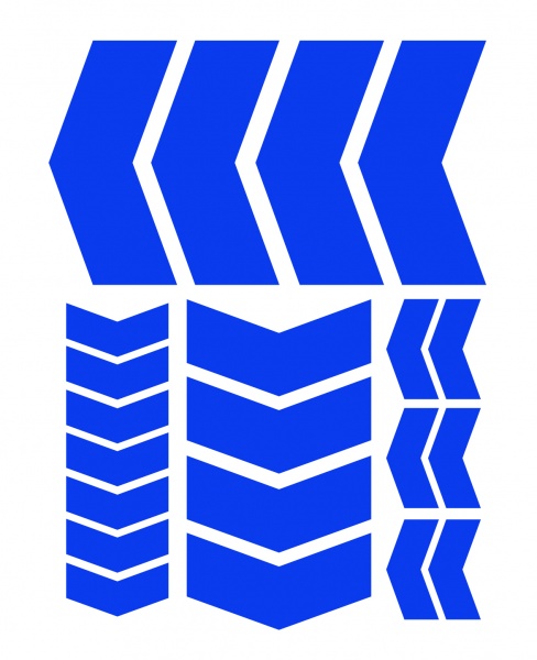 Светоотражающая наклейка LOOM Стрелки LM-10062-blue для твердых поверхностей