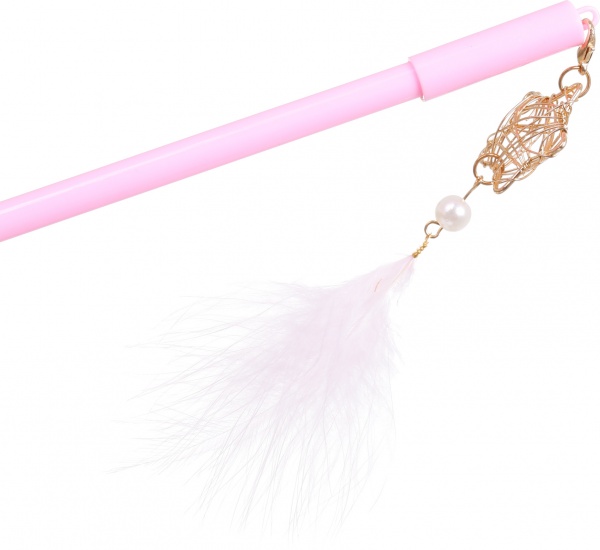 Ручка гелевая Feather&star розовая 