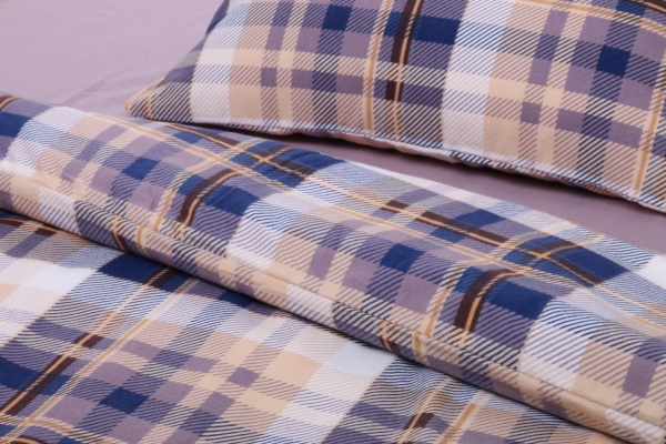 Простынь Клетка синяя (фланель) 160x220 см La Nuit 