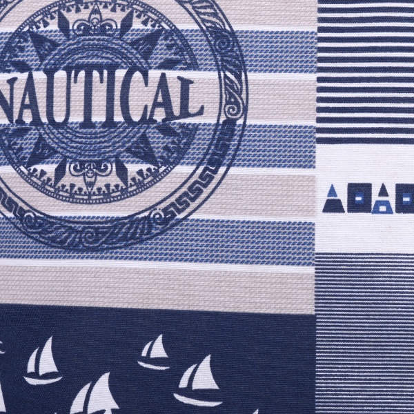 Подушка декоративная Фрегат с якорем 45x45 см белый с рисунком La Nuit 