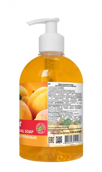Антибактеріальне рідке мило Bioton Абрикос 500 мл