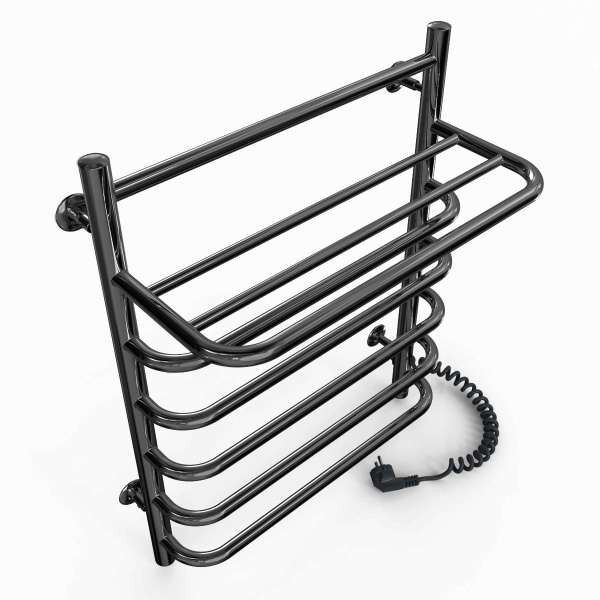 Полотенцесушитель электрический Laris Стандарт ЧК(Ч) 7 500х800 с полкой Э П