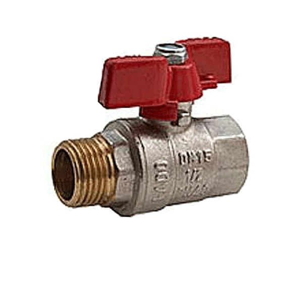 Кран кульовий Gross Optimal Ду15 1/2  В-З метелик червоний