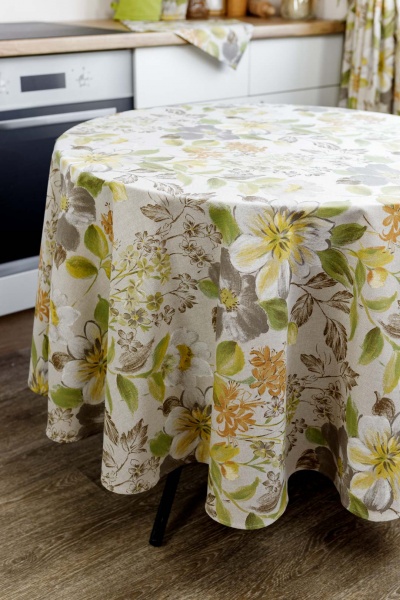 Скатертина Квітка зелена 200x200 см La Nuit 
