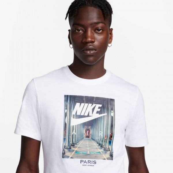 Футболка Nike PSG M NK PHOTO TEE FD1078-100 р.L білий