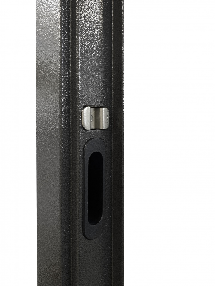 Дверь входная Министерство дверей КУ-Оптима 360 Ч.Ф. (Улица) серый / оксид темный 2050x960 мм левая