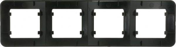 Рамка четырехместная Makel Lillium Natural горизонтальная черный