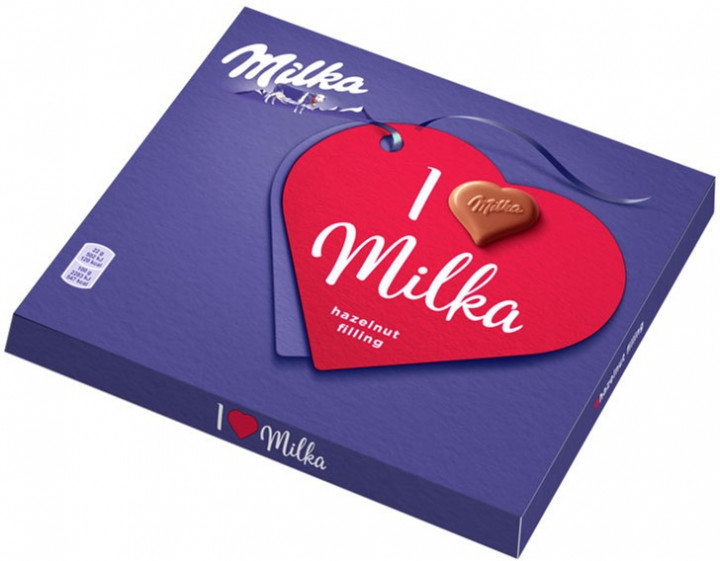 Конфеты Milka из молочного шоколада с ореховой начинкой 110 г