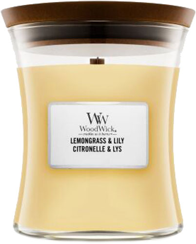 Свеча ароматическая Woodwick Mini Lemongrass & Lily 85г 