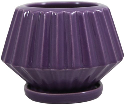 Горшок керамический Резон Стокротка фигурный 0,6 л фиолетовый (Р282) 