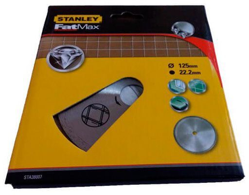 Диск алмазний відрізний Stanley STA38007 d=125 мм, 22,2 мм,керамiка 125x1,6x22,2 кераміка STA38007