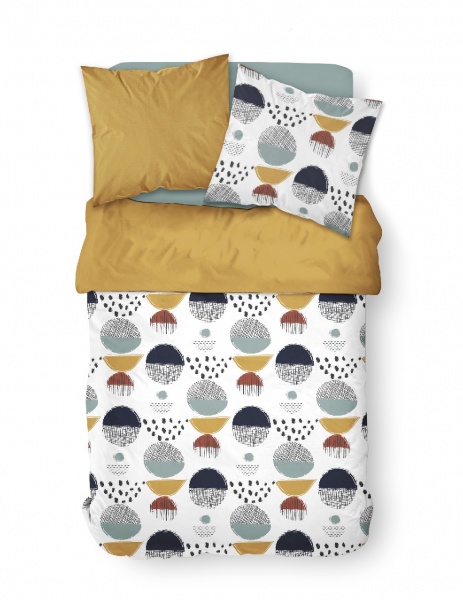 Комплект постельного белья Lorient полуторный серый с коричневым Today (без простыни)