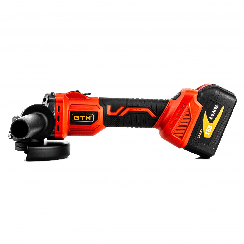 Болгарка (кутова шліфмашина) GTM AGC18/125BL