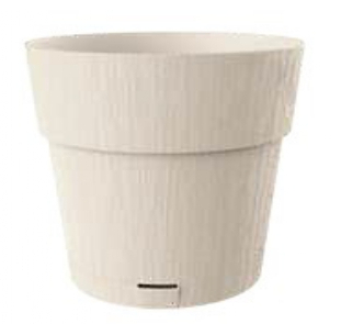 Горщик посадковий пластик Ethica 30x29 см круглий білий 11,8 л Stefanplast (68150) — фото 1