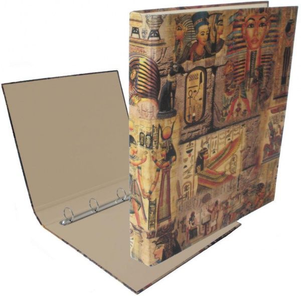 Папка 4 кільця 40мм А4, КРАФТ,ассорті