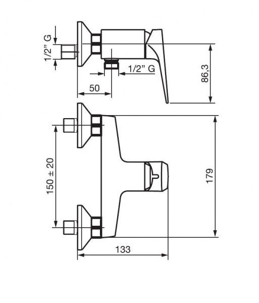 Смеситель для душа Emmevi Rubinetterie Никла CR89002