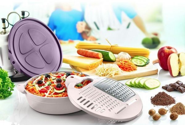 Тертка з контейнером і кришкою 3-в-1 2246 в асортименті Perfetto