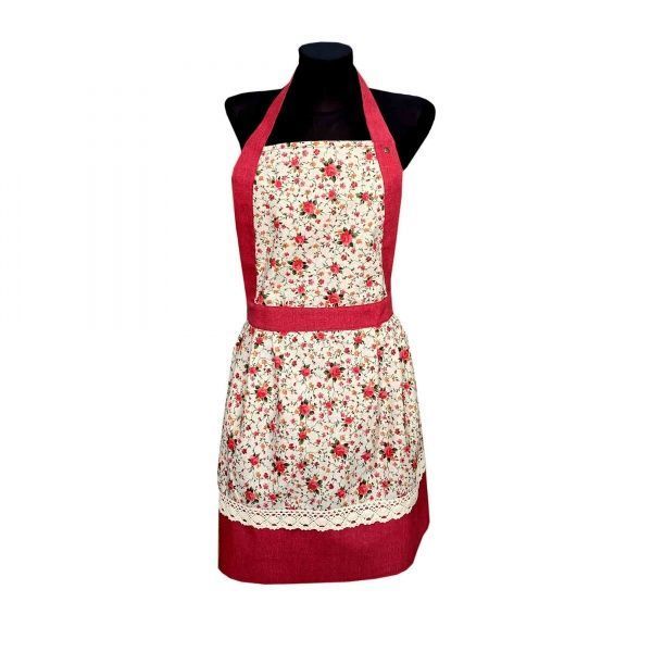 Фартук кухонный РОУЗ с кантом и кружевом La Nuit