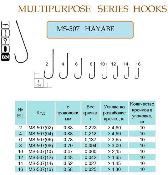 Крючок Flying Fish №6 20 г 10 шт. MS-507(06)
