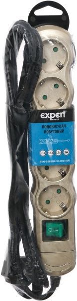 Удлинитель Expert Power с заземлением 5 гн. бронза 3 м BNG-SS5NSGR-3G10M3-B;BNG-SS5SGR- 