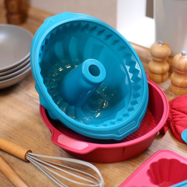 Форма для выпекания кекса Magic Ring 28.5х25х6 см бірюза Flamberg Smart Kitchen