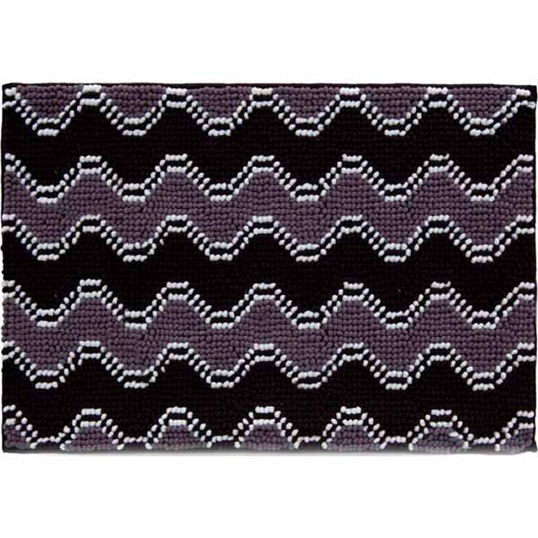 Коврик для ванной комнаты Dariana Волна, 55х80 см, графит