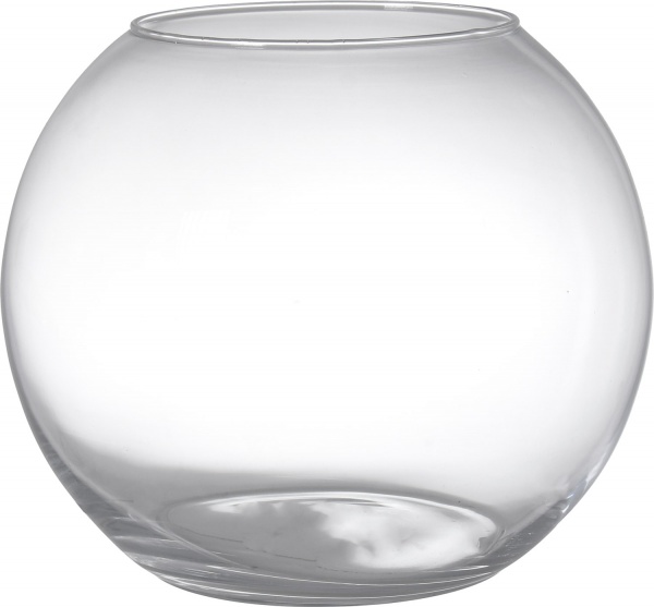 Ваза стеклянная Аквариум h 22 см 220 см прозрачная 