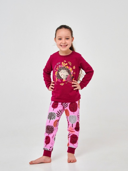 Піжама для дівчаток Smil 104531 р.98 бордовий 104531 