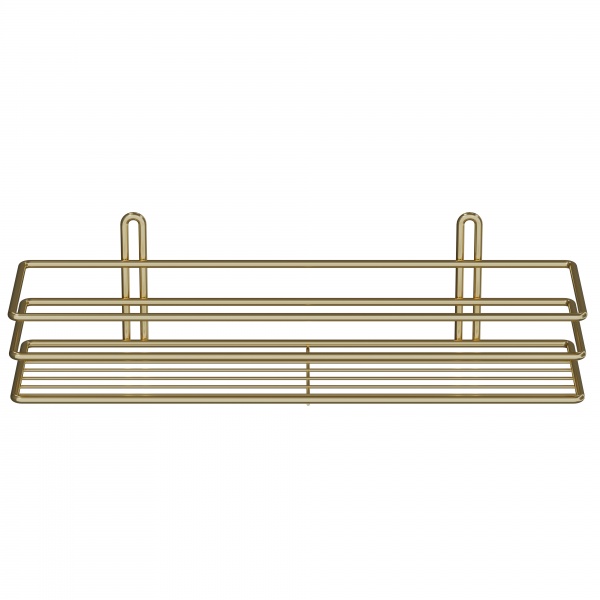 Полиця для ванної Україна прямокутна 35 см 1-ярусна 3-контурна золото 