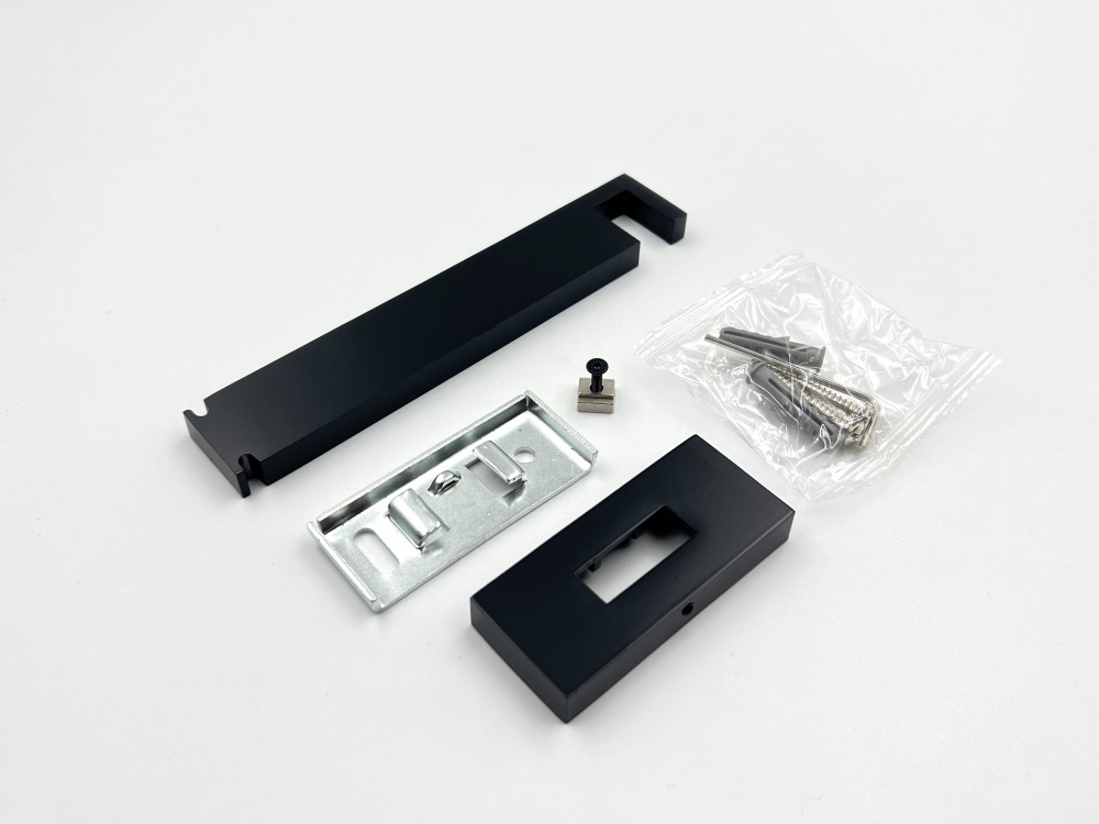 Держатель для карниза Quadrum Square line одинарный 15 см черный матовый 1 шт.