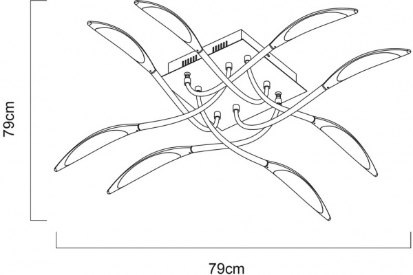 Люстра светодиодная Arte Lamp Mattino A9442PL-8CC 8x46 Вт хром 
