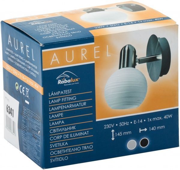 Спот Rabalux Aurel 1x40 Вт E14 сатин 6341 