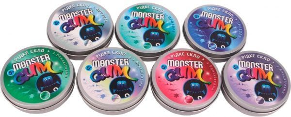 Масса для лепки Monster Gum жидкое стекло сияние 50 г в ассортименте