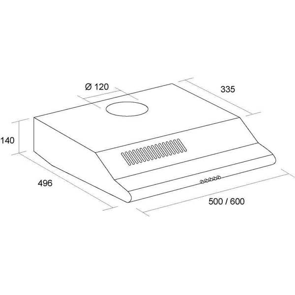 Витяжка Pyramida BASIC UNO 50 WHITE