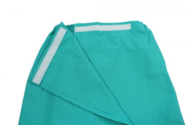 Парео для сауни Sauna PRO вафельне на липучці смарагдове