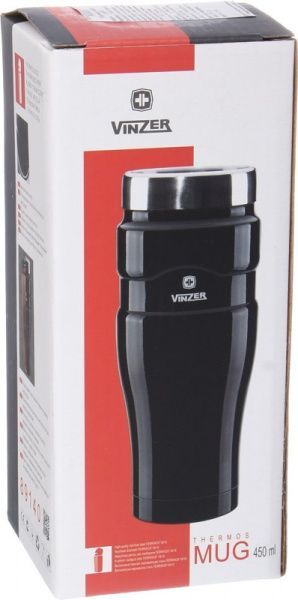 Термочашка 450 мл черный глянец 89140 Vinzer
