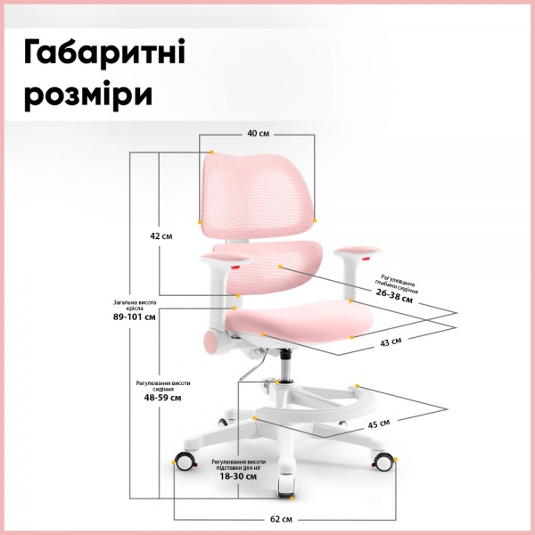 Крісло дитяче Mealux Dream Air KP (Y-607 KP) рожевий 