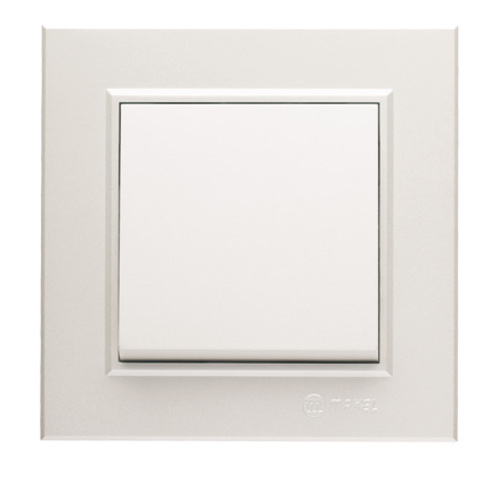 Выключатель одноклавишный Makel Karea без подсветки жемчуг 56100001